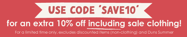 use code save10 at the checkout - applies to everything sitewide excludes already discounted non-clothing items