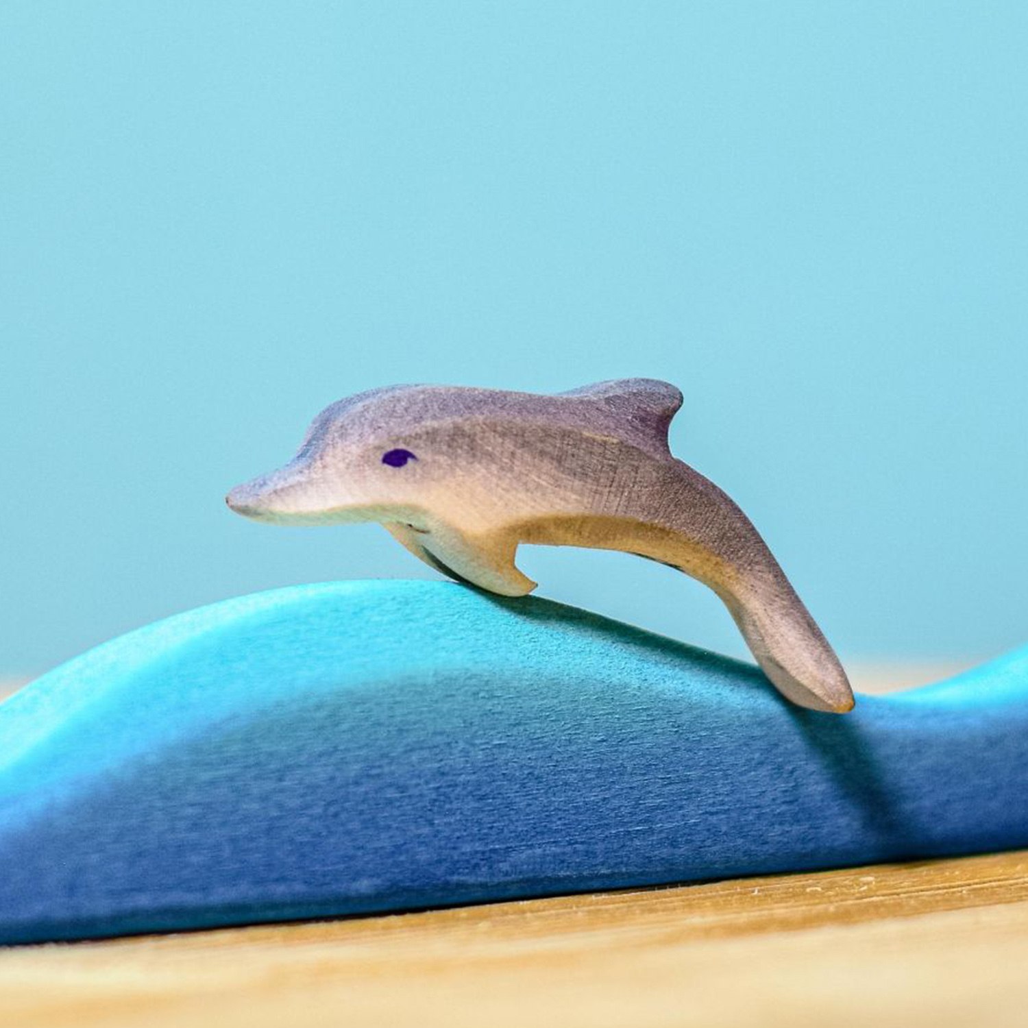 Bu Handmade Wooden Baby Dolphin Toy