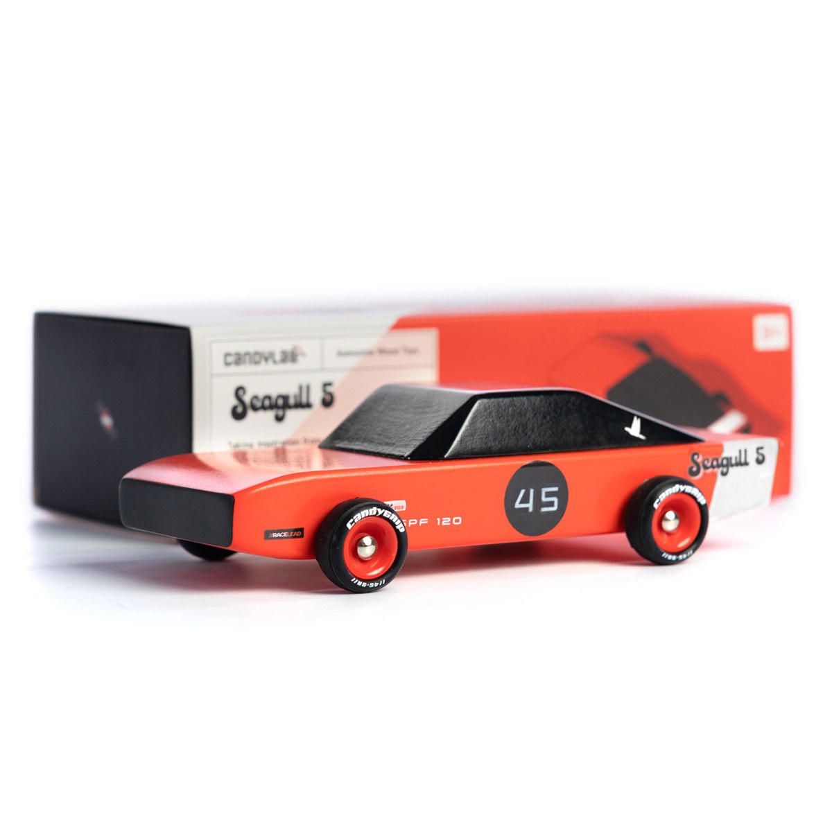 Candylab Wooden Seagull Race Car - Red