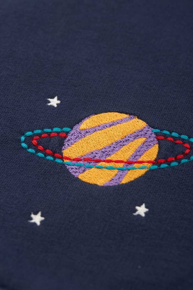 Frugi Children Space Organic Cotton Rex Embroidered Jumper