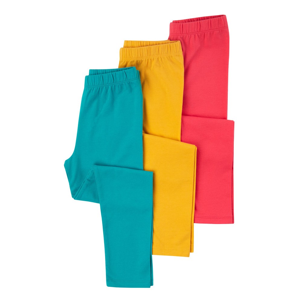 Frugi Children Multicoloured Organic Cotton Libby Leggings 3 pack