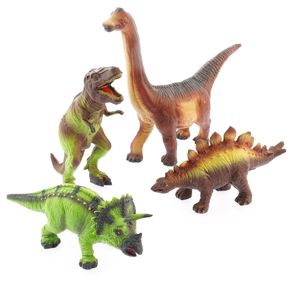 Green Rubber Toys Dinosaur Set