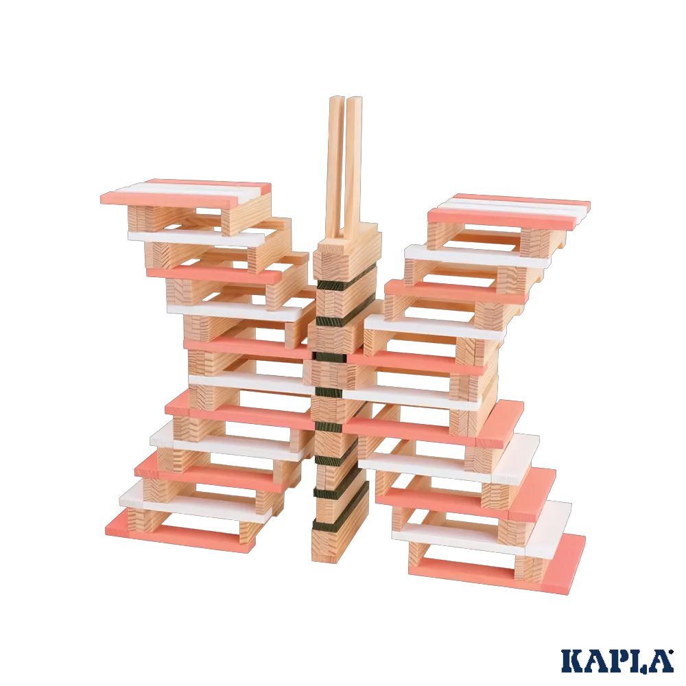 KAPLA Construction kit with 200 wooden planks, wooden toy, from 2 years and  up