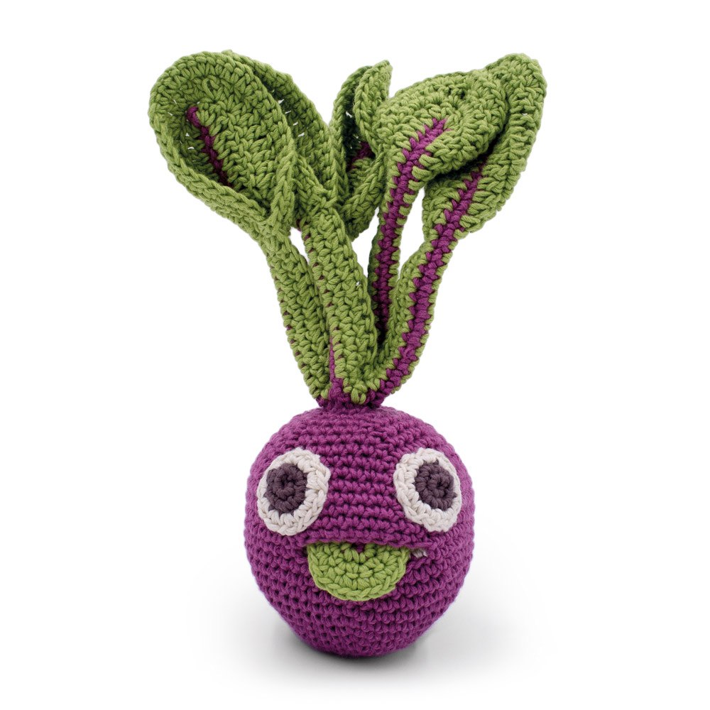 MyuM Emily Beetroot Crochet Baby Rattle Toy