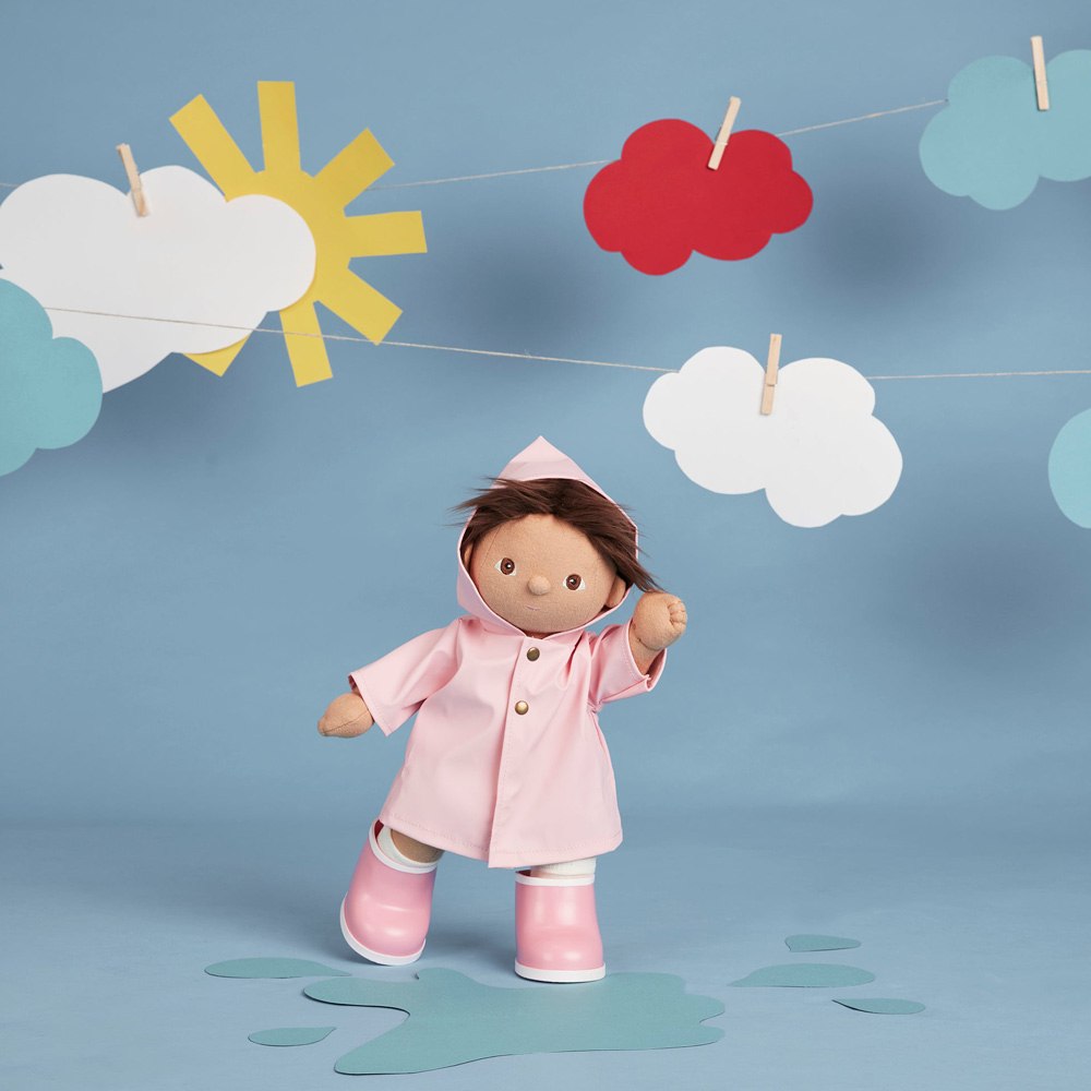 Olli Ella Set Vestiti Rainy - Rosa - per Bambola Dinkum Doll - 100% Cotone  unisex (bambini)