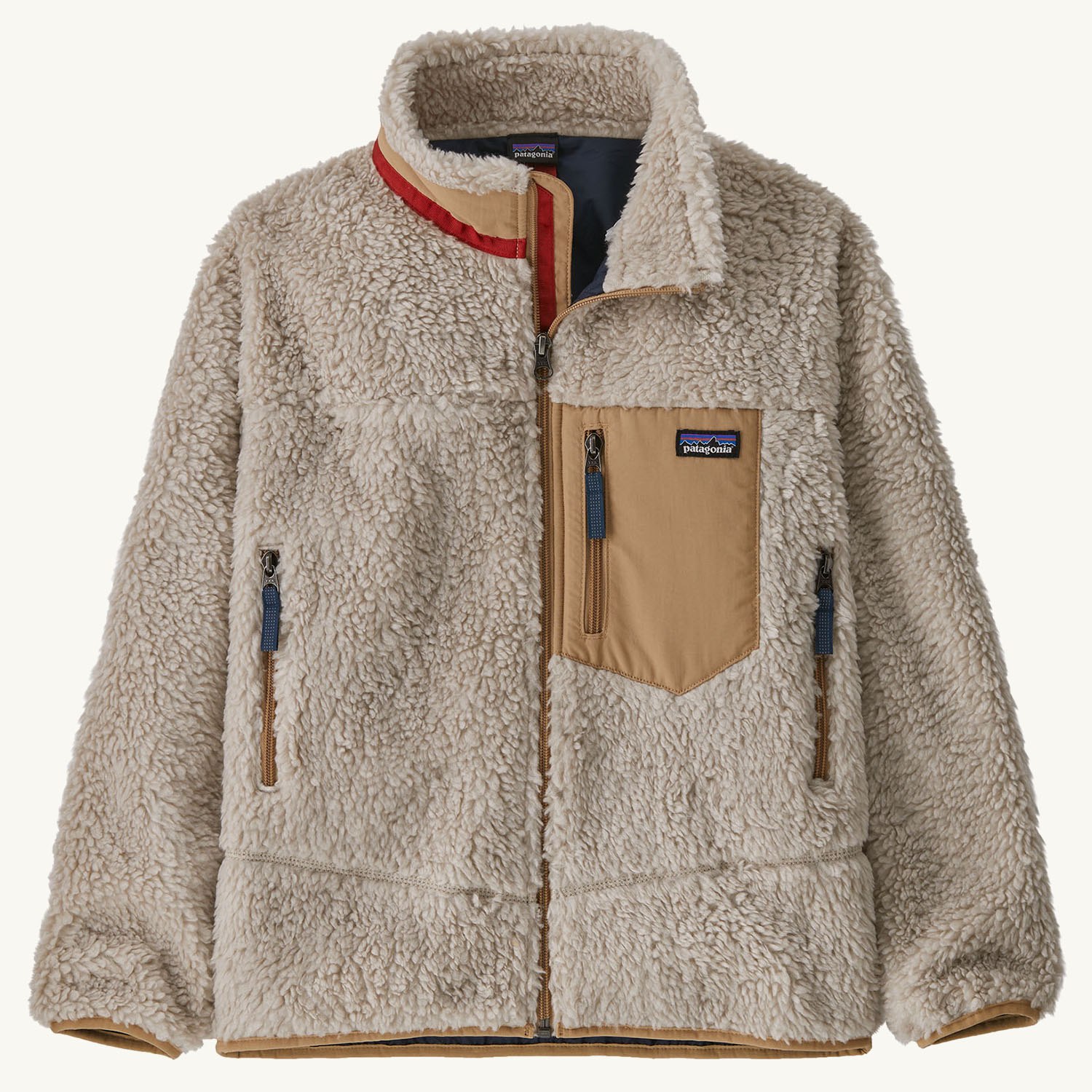 Patagonia Kids Retro-X Fleece Jacket - Natural / Grayling Brown