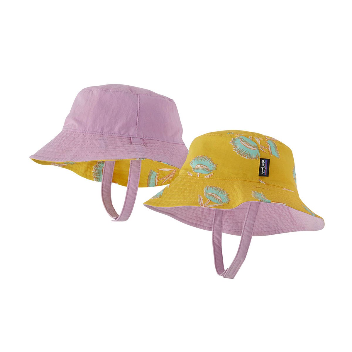 Patagonia Little Kid's Sun Bucket Hat - Summer Plant: Shine Yellow