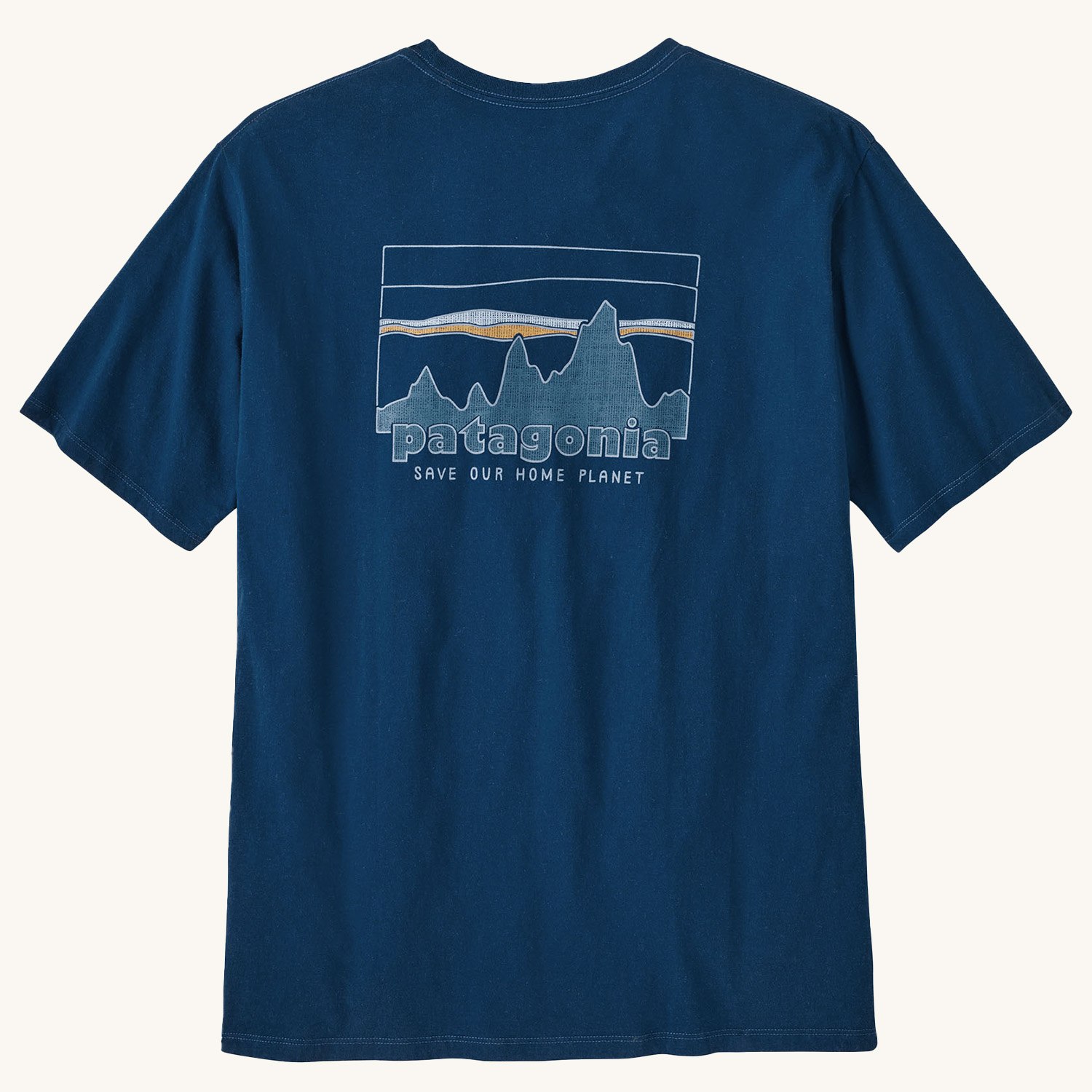 Patagonia Men's '73 Skyline Organic T-Shirt - Lagom Blue