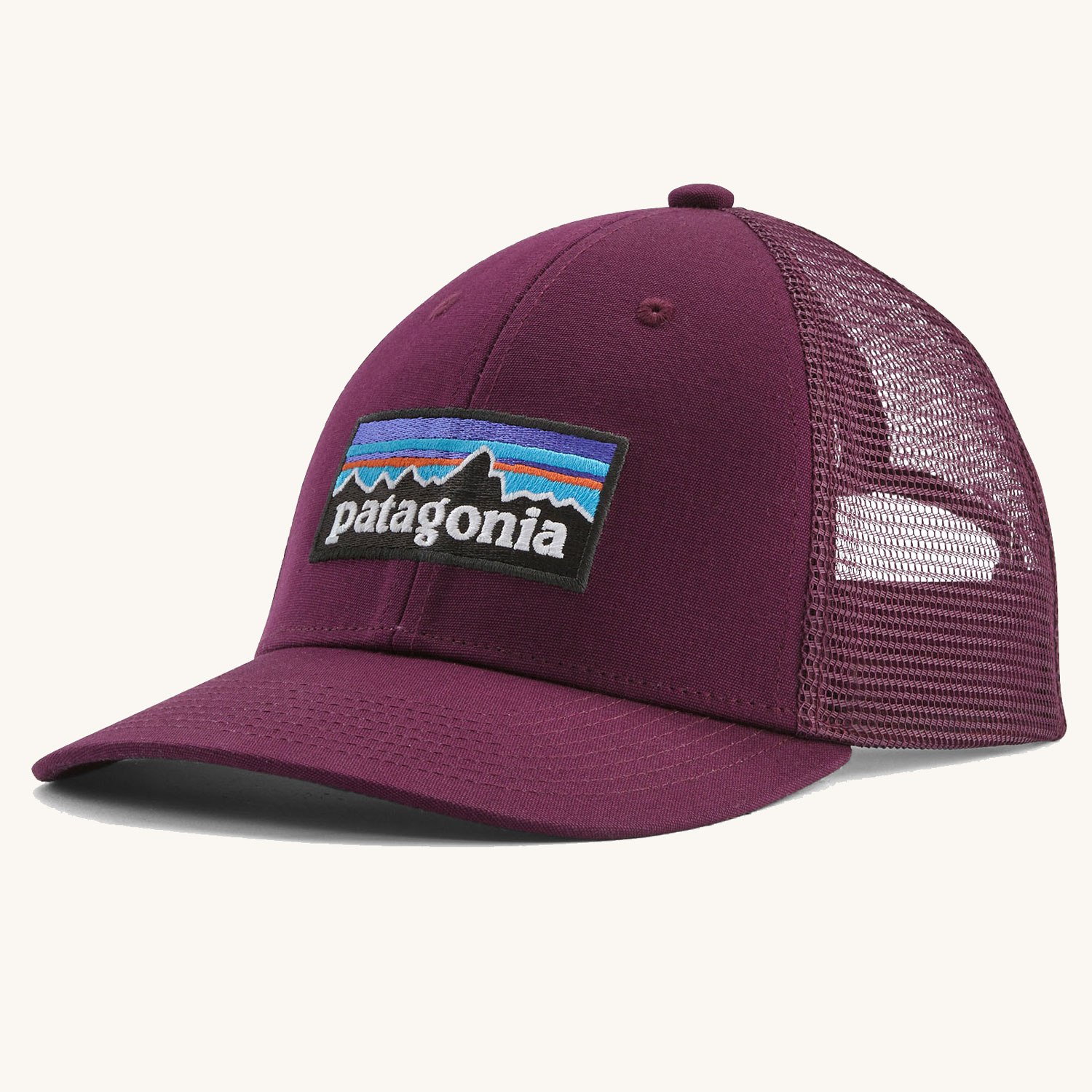 Patagonia Adult P-6 Logo Low Profile Trucker Baseball Cap - Night Plum