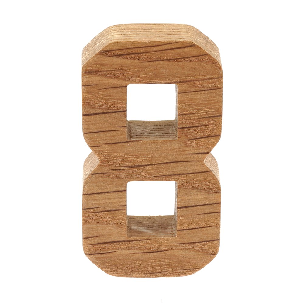 Unpainted Wooden Numbers - Block Numbers - 8 to 44 Numbers - Shape Stack
