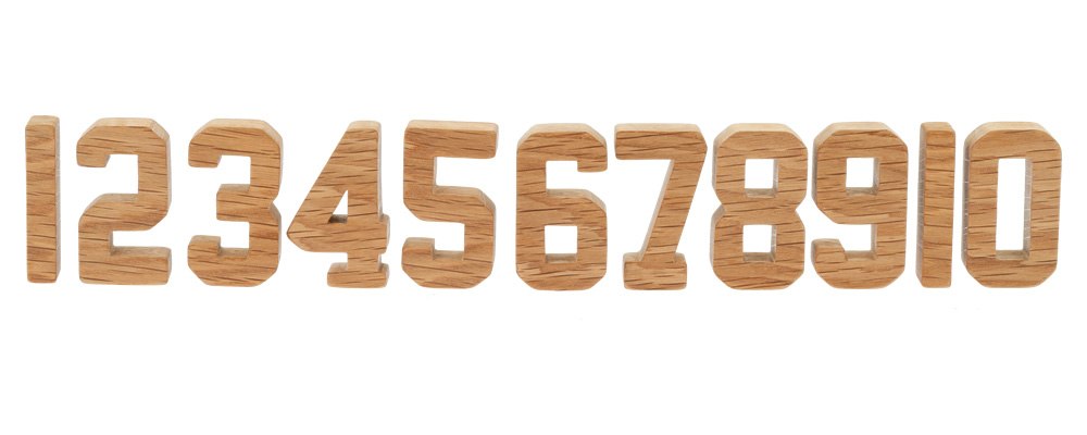 Wood Numbers Set 1