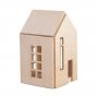 Babai toys eco-friendly wooden dollhouse natural on a white background