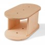 Babai eco-friendly natural wood step stool on a white background