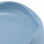 Close up of Beco Pets blue sustainable bamboo cat food bowl on a white background.