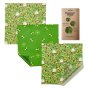 The Beeswax Wrap Company medium sheet 3 pack in the land colour laid out on a white background