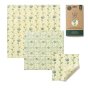 The Beeswax Wrap Co vegan harvest reusable food wraps combo pack laid out on a white background