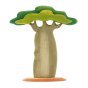 Bumbu handmade childrens wooden baobab tree toy on a white background