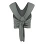 Back of the Close caboo cotton blend baby carrier in the olive colour on a white background
