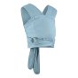 Close caboo lite baby carrier in the denim colour on a white background