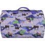 Pop-in Moose purple play mat moose and chickens with purple handle on white background