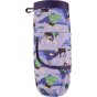 Pop-in Moose purple stuff sack with moose and chickens purple adjustable snap and zip on white background