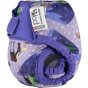Pop-in Moose purple Newborn Nappy with moose and chickens with velcro closure