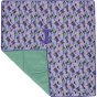 Pop-in Moose open with corner fold purple play mat moose and chickens with purple handle on white background