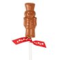 Cocoa Loco christmas milk chocolate soldier lolly on a white background