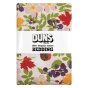 DUNS Sweden organic cotton autumn flowers bedding set folded in a square on a white background