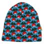 Childrens DUNS azure blue radish double layer hat on a white background