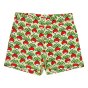 DUNS Sweden childrens paradise green radish shorts on a white background