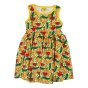 DUNS Sweden childrens sleeveless gather skirt dress in the tropical print on a white background