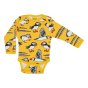 DUNS Sweden childrens long sleeve body suit in the lemon chrome puffin print on a white background