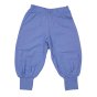 DUNS Sweden childrens eco-friendly baggy pants in the easter egg colour laid out on a white background