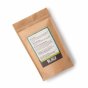 EcoLiving Bicarbonate of soda 750g for all-purpose cleaning naturally. Brown paper bag packaging which is recyclable and home compostable. Back view. White background.