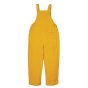 Back of the Babipur X Frugi gold organic cotton pluto cord dungarees on a white background