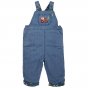 Frugi childrens chambray and abisko days reversible dungarees on a white background