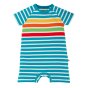 Frugi childrens organic cotton sunset stripe romper suit on a white background