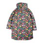 Back of the Frugi kids floral rainy days waterproof rain coat on a white background