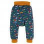 Back of the kids Frugi parsnip pants in the abisko days colour on a white background