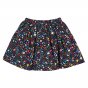 Back view of the Frugi kids cotton cord floral skirt on a white background