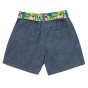 Back of the Frugi childrens eco-friendly rosaile allotment shorts on a white background