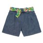 Frugi childrens reversible organic cotton rosaile allotment shorts on a white background
