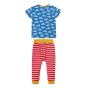 Back of the Frugi childrens organic cotton cornish rides orwin outfit on a white background