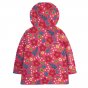 Back of the Frugi kids reversible scandi flower cosy coat on a white background