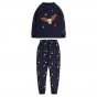 Frugi childrens eco-friendly moonlight stars and owl jamie jim jams on a white background