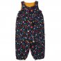 Reverse side of the childrens eco-friendly Frugi double sided willow dungarees on a white background