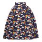 Back of the Frugi eco-friendly kids rainbow skies fluffy winter fleece on a white background