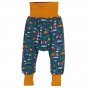 Frugi eco-friendly soft childrens bottoms with the cuffs unfolded on a white background