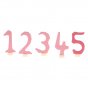 Grimm's Decorative Numbers Set 1-5 - Pink